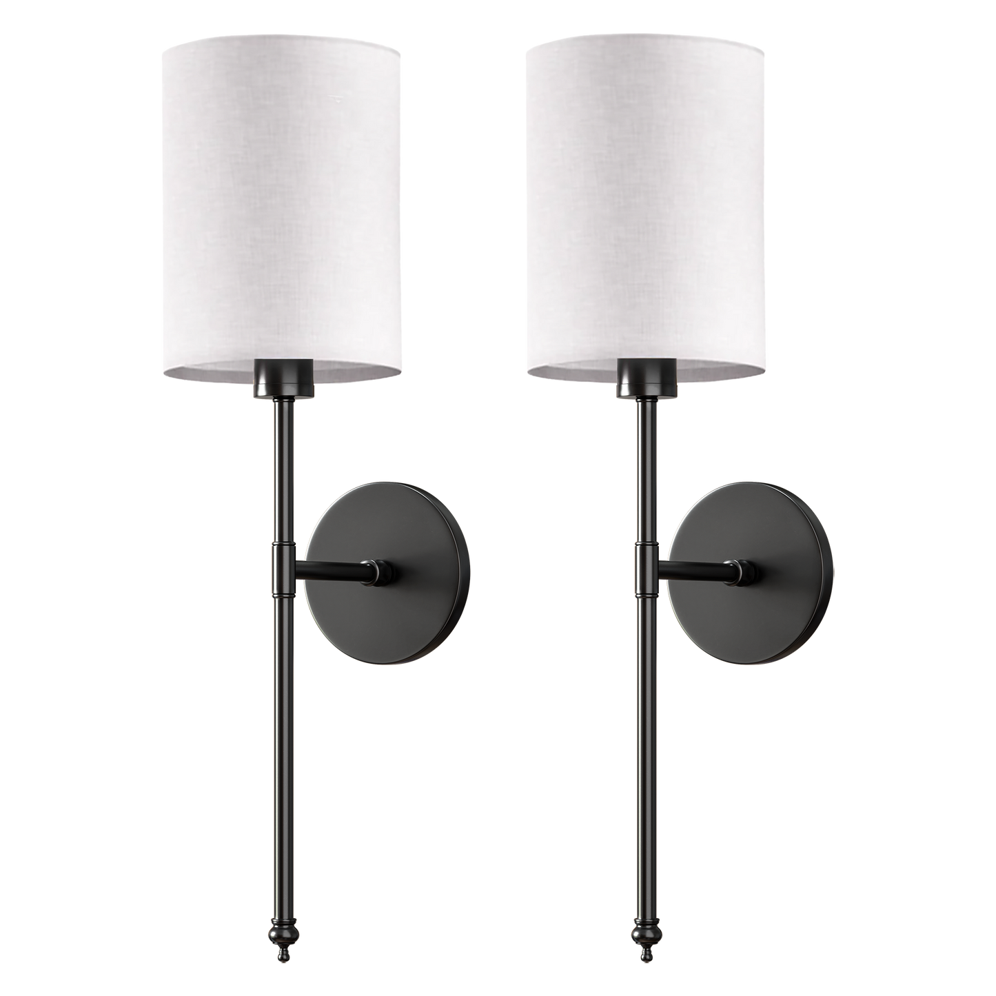 WIRELESS CYLINDRICAL WALL SCONCES (SET OF 2)