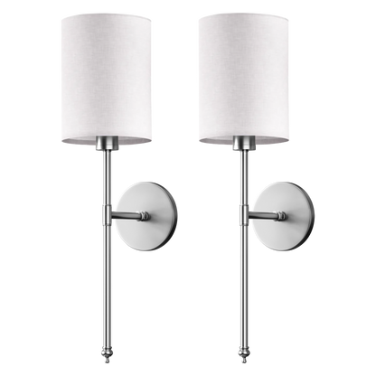 WIRELESS CYLINDRICAL WALL SCONCES (SET OF 2)