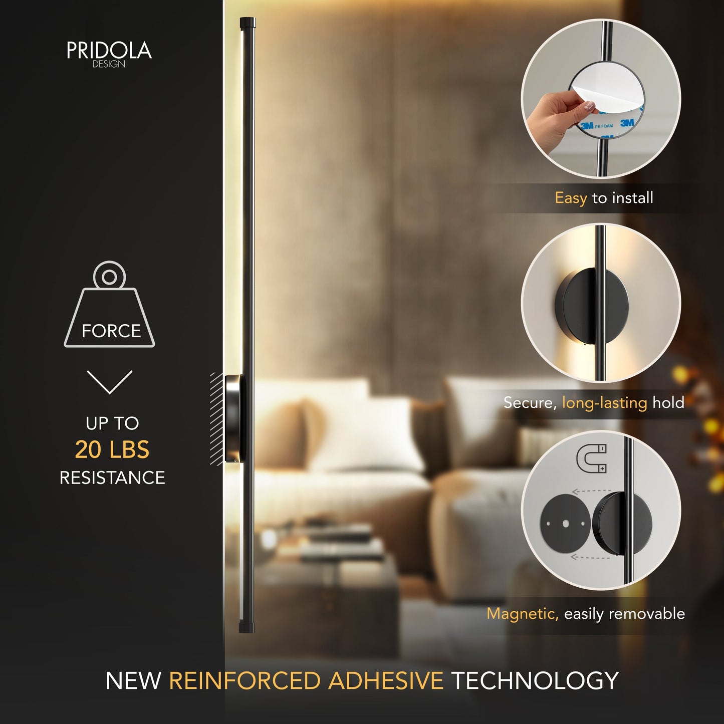 WIRELESS MODERN WALL LIGHTS (SET OF 2)